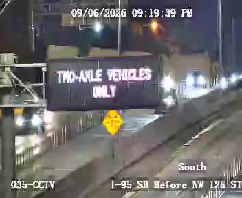 I-95 SB Befor NW 125TH ST