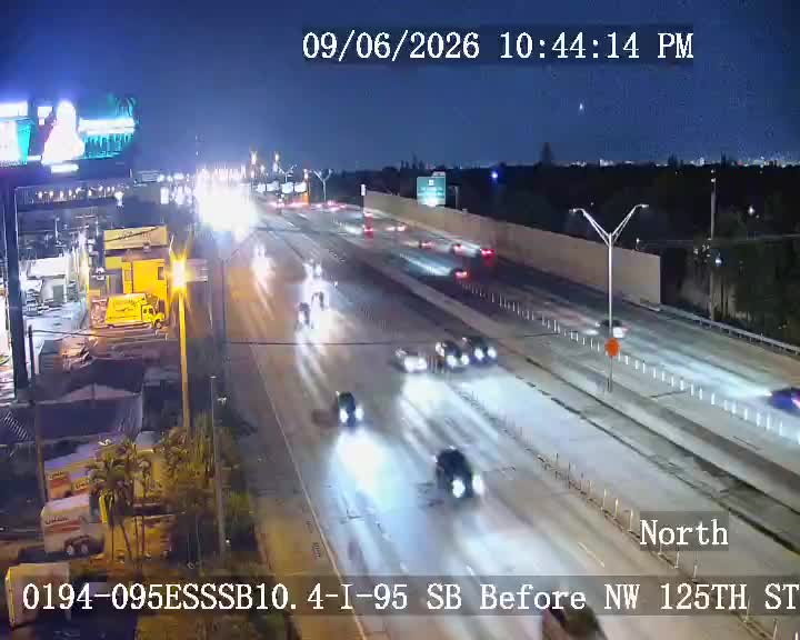 I-95 SB Before NW 125TH ST