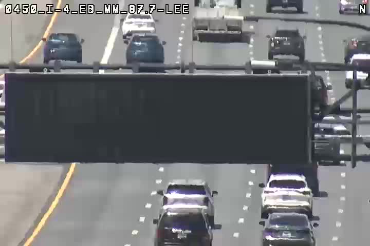Câmera da FDOT: I-4, milha 87.7-Lee (sentido leste)